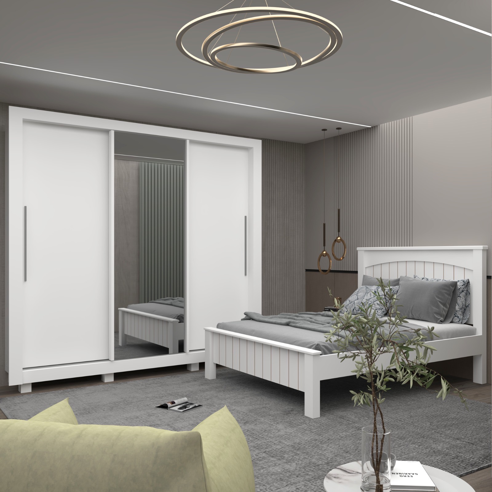 Armário de madeira alto