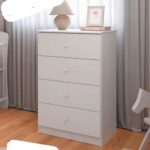 COMODA INFANTIL DE 4 GAVETAS AD/BRANCA-001