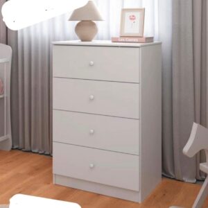 COMODA INFANTIL DE 4 GAVETAS AD/BRANCA-001